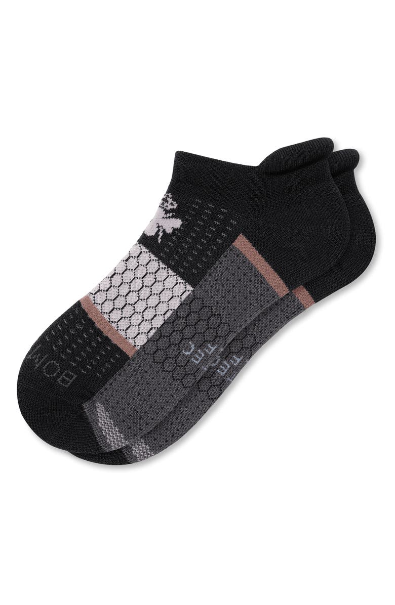 Bombas Stripe Block Golf Ankle Socks, Main, color, Black