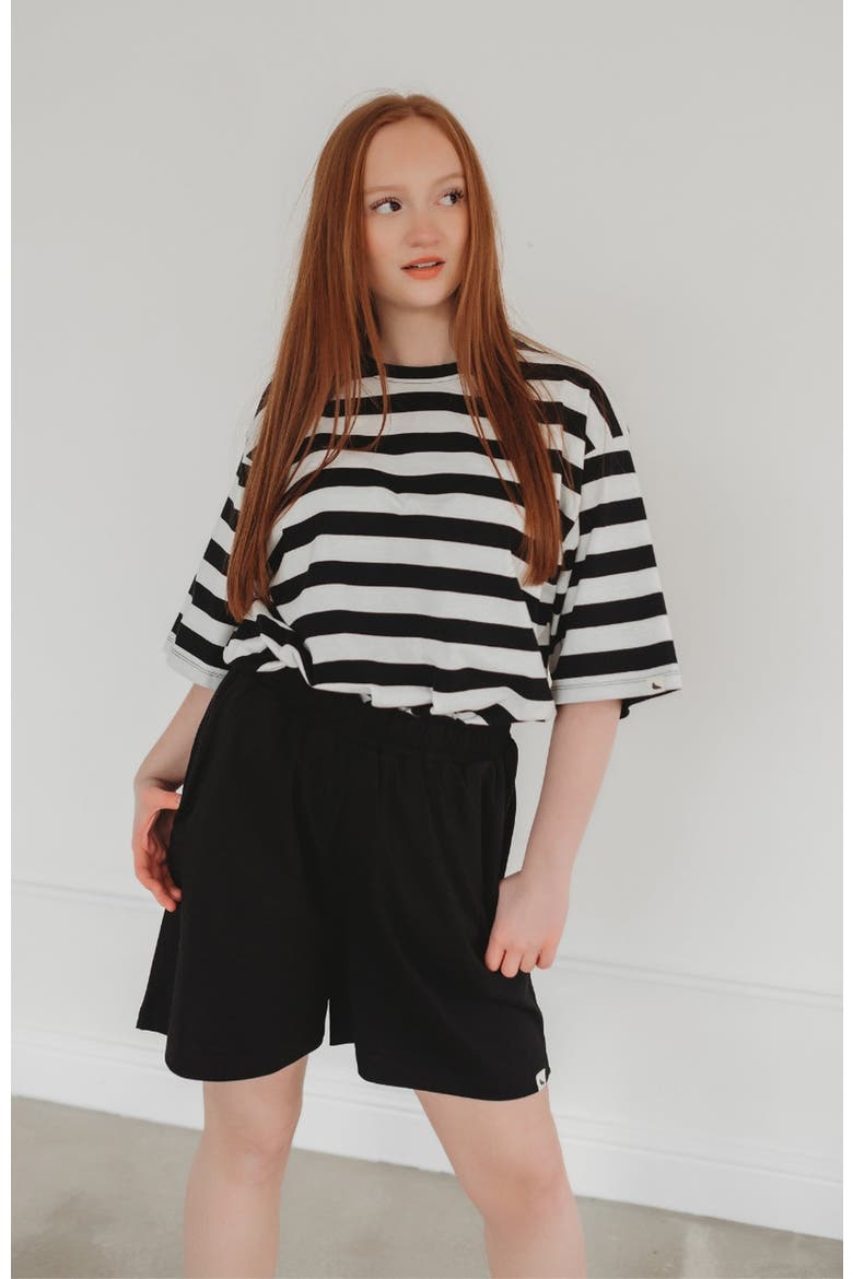 Organic Cotton Audrey Shorts, Alternate, color, Black