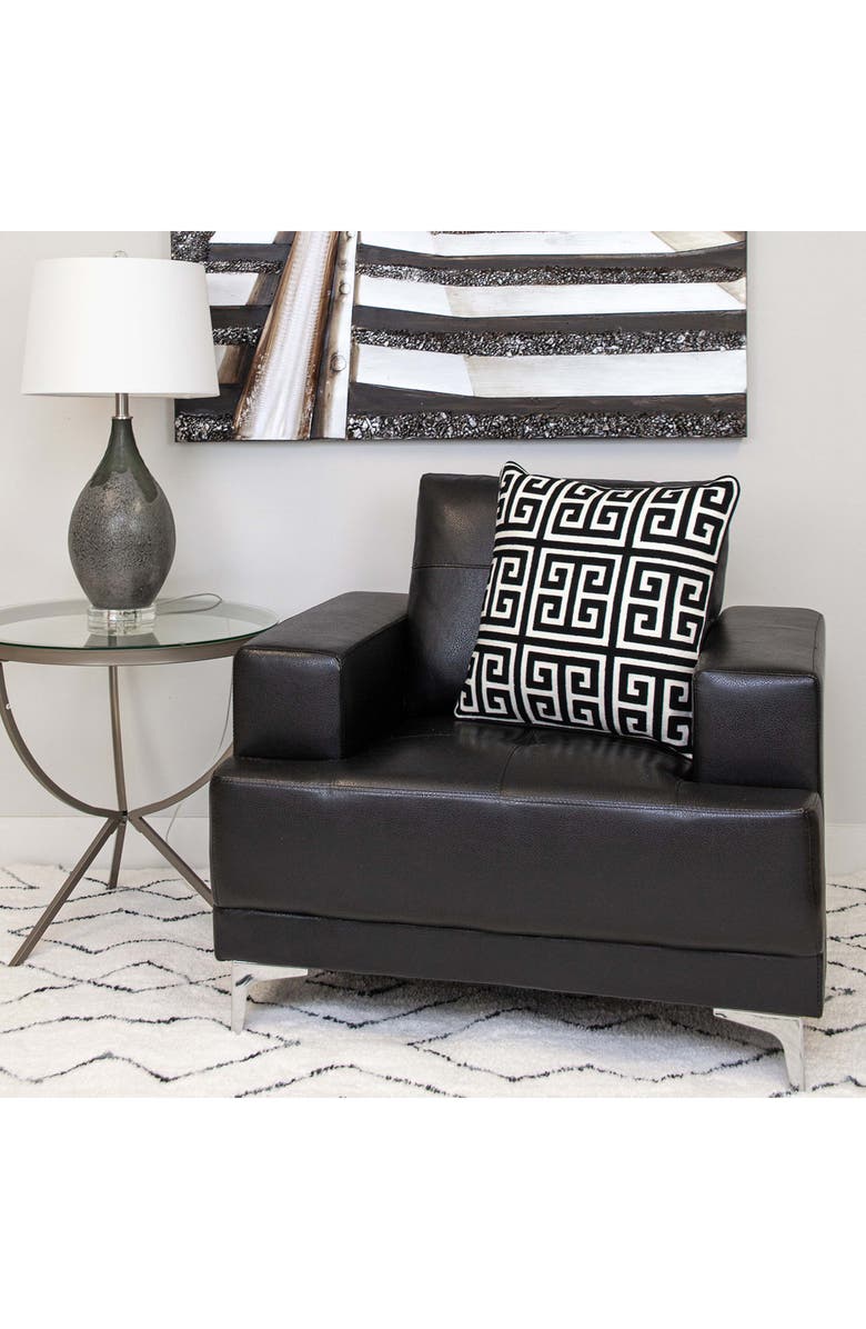 PARKLAND COLLECTION Adora Square Throw Pillow, Alternate, color, Black