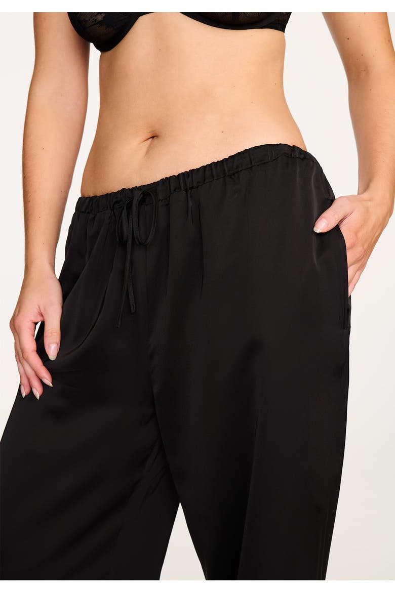 The Satin Pants, Alternate, color, BLACK