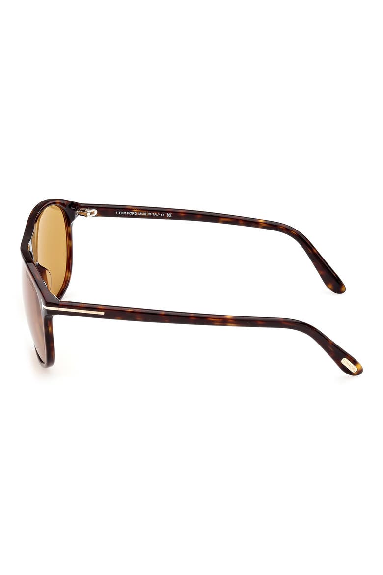 Prescott 60mm Square Sunglasses, Alternate, color, SHINY DARK HAVANA / AMBER