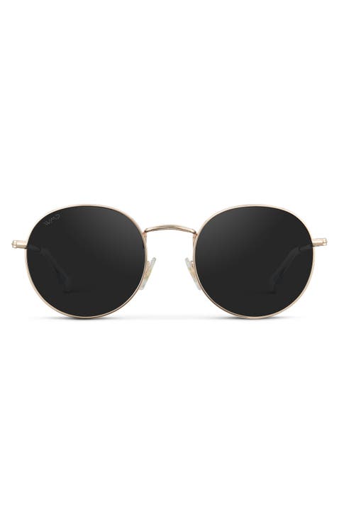 Nevada - 50mm Round Polarized Metal Sunglasses