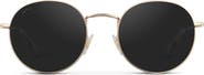 WMP Eyewear Nevada - 50mm Round Polarized Metal Sunglasses