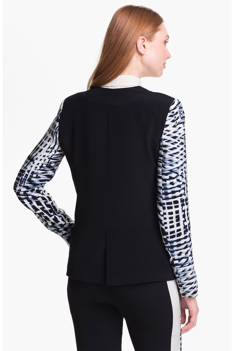 'Reef' Silk Blazer, Alternate, color, ANGLED SURF PRINT