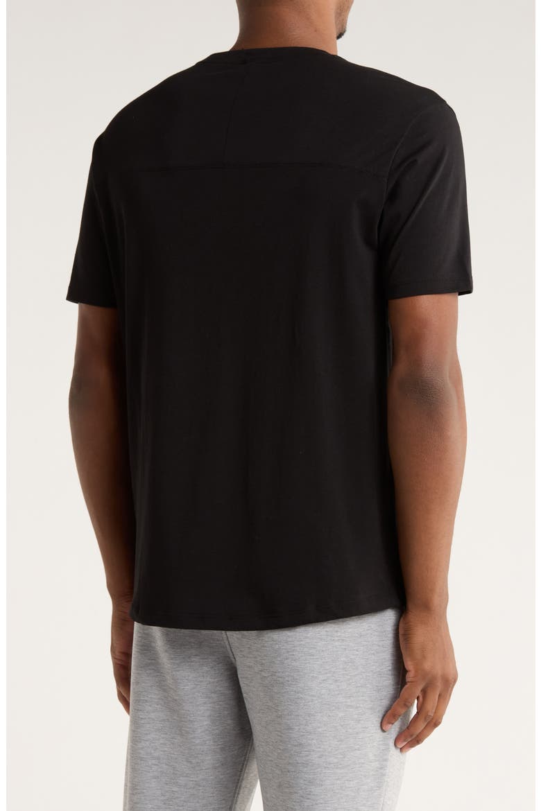 Stretch Cotton Activewear T-Shirt, Alternate, color, BLACK