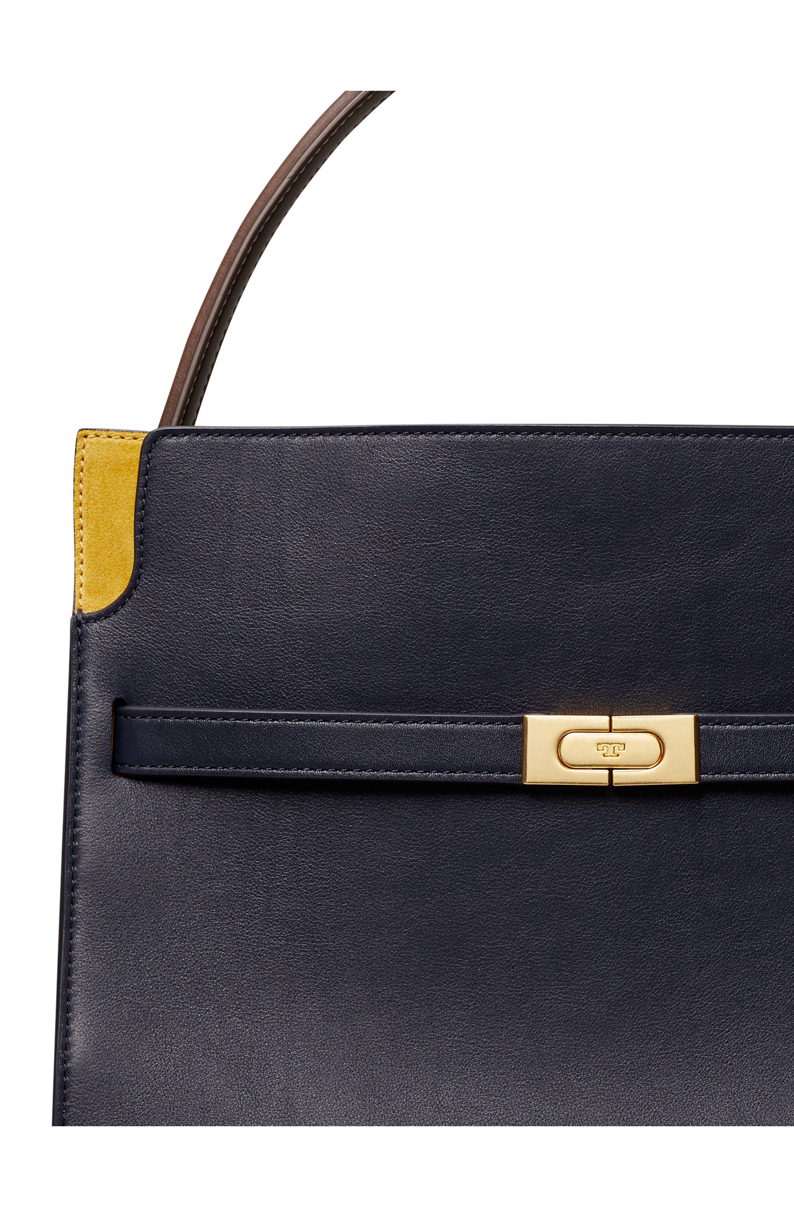 Tory Burch Lee Radziwill Leather Double Bag, Alternate, color, 