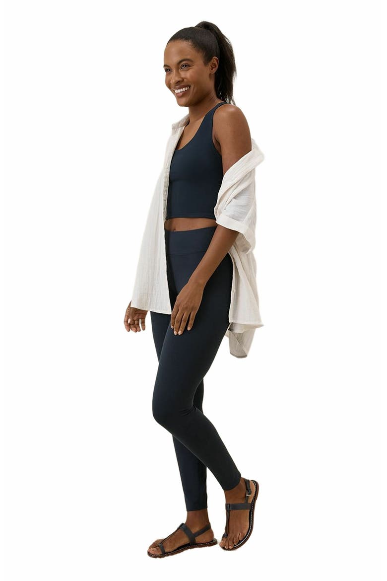 Organic Cotton On the Go-To Legging, Alternate, color, Midnight Blue