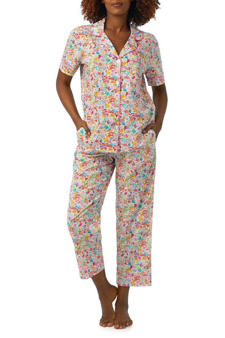 Classic Crop Pajamas, Main, color, CLASSIC MEADOW