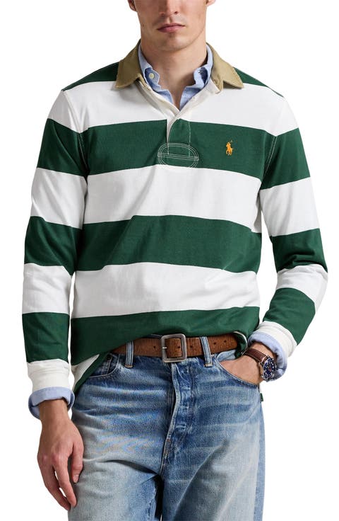 Classic Fit Khaki Collar Rugby Shirt