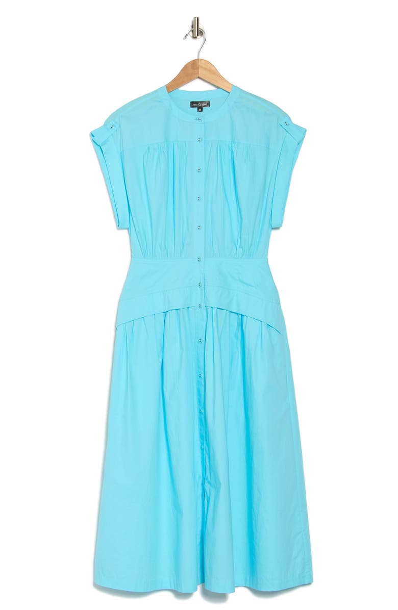 Cuff Button Front Dress