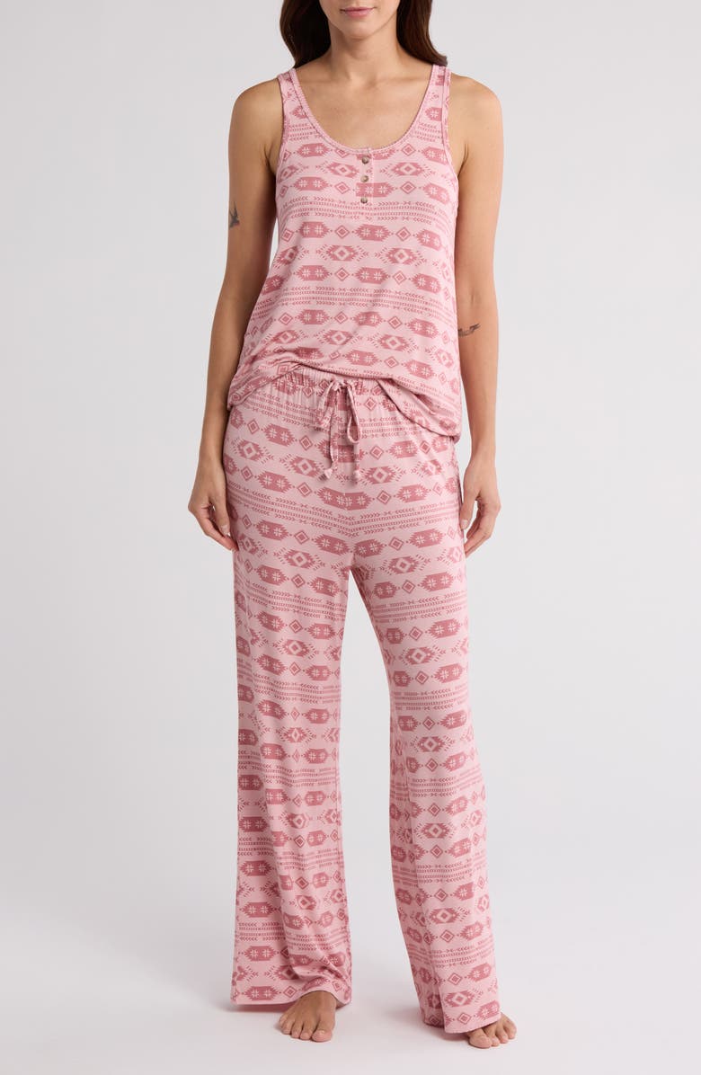 Honeydew Lounge Life Tank & Pants Pajamas, Main, color, Sprite Aztec