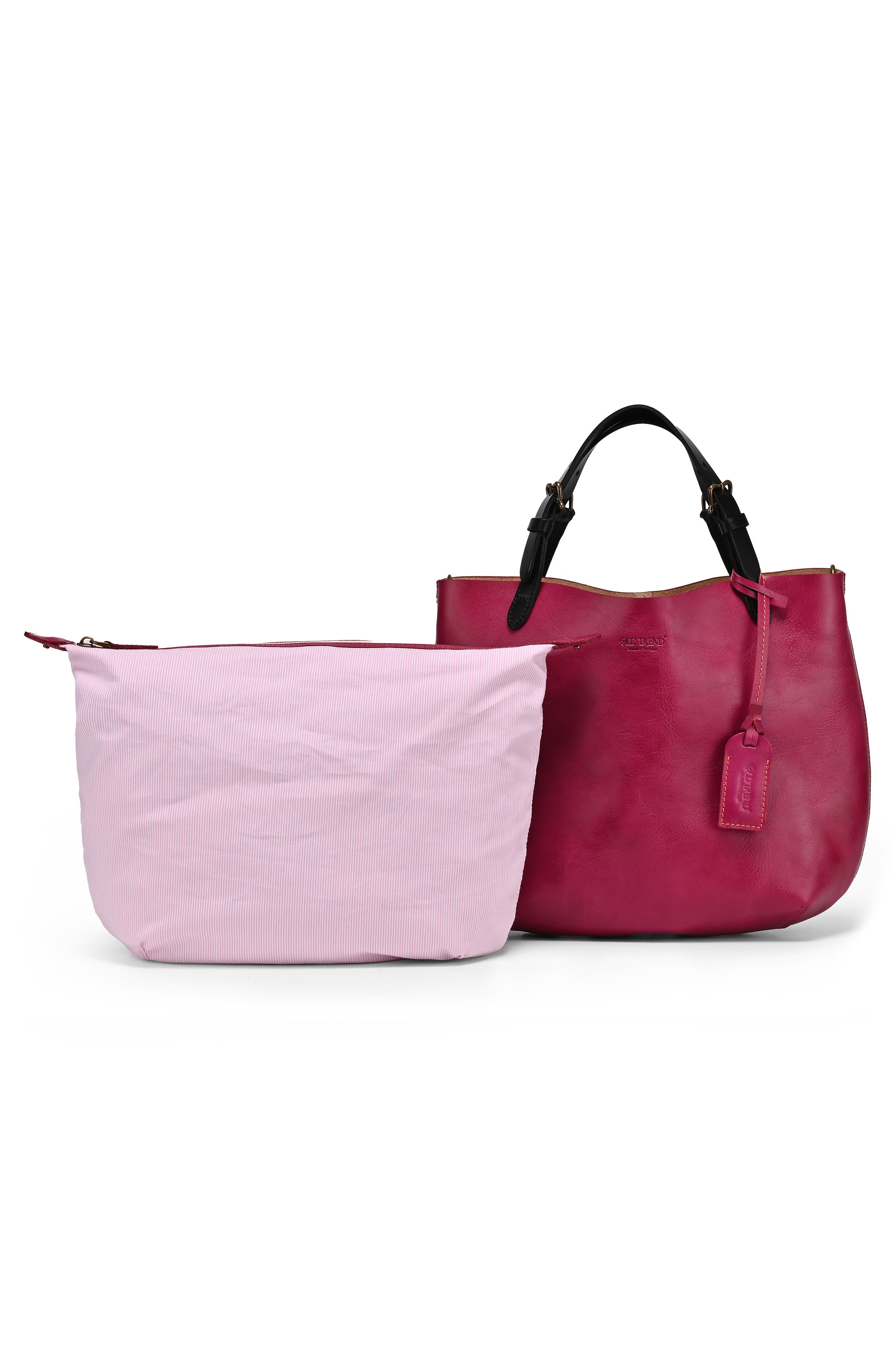 Dip Dye Leather Mini Tote, Alternate, color, ORCHID