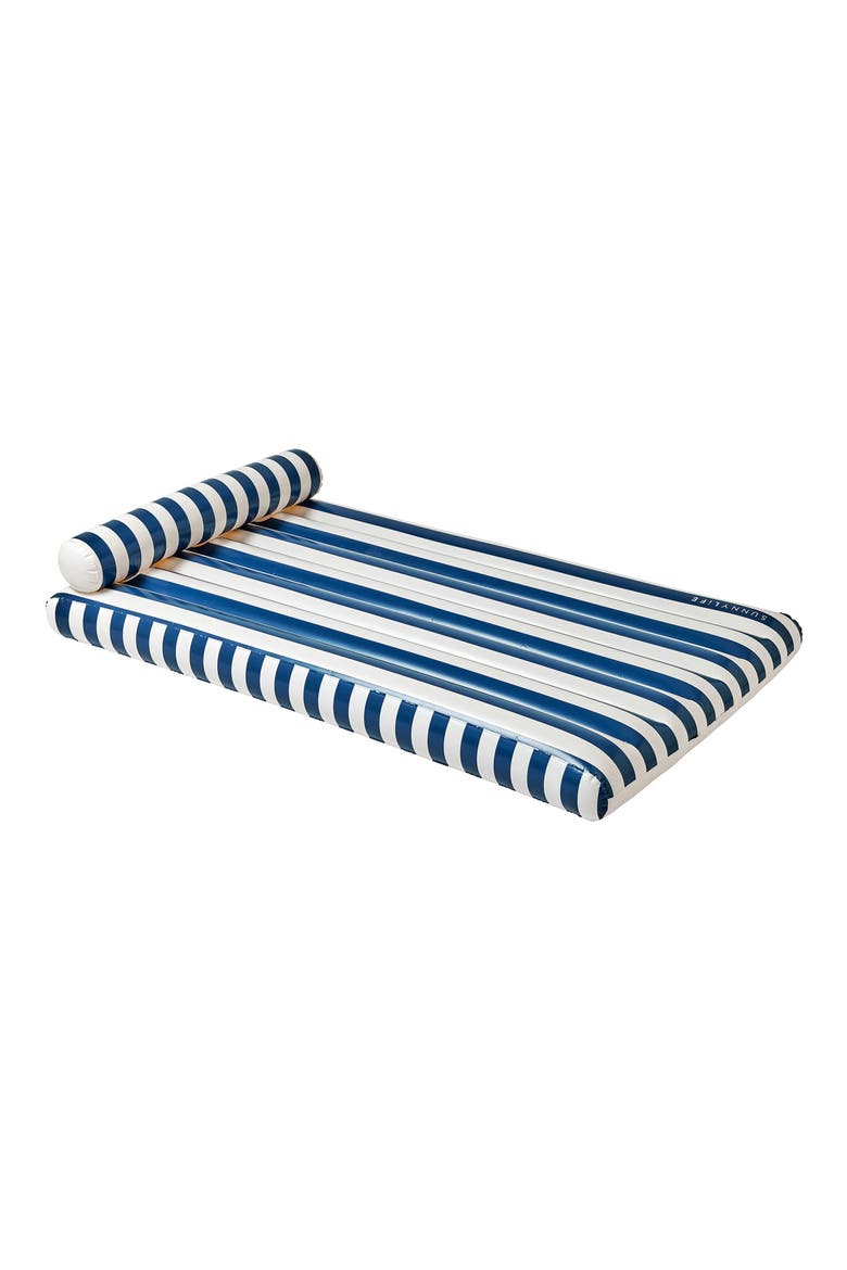 Luxe Lilo Inflatable Pool Float, Main, color, BLUE