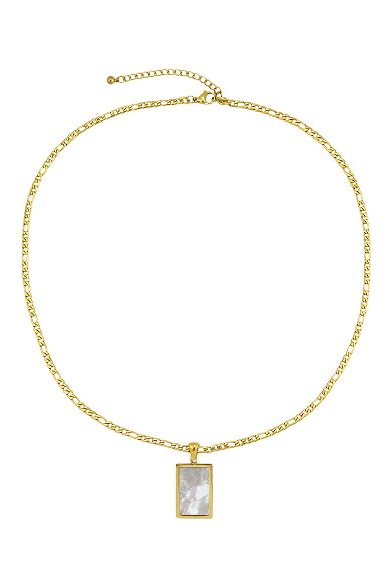Rectangle Pendant Necklace, Alternate, color, GOLD
