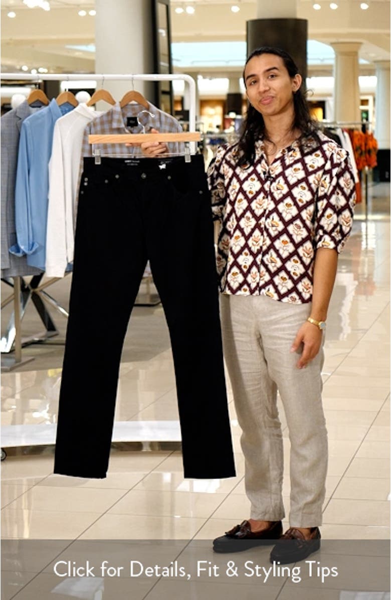 Everett Sueded Stretch Sateen Slim Straight Leg Pants