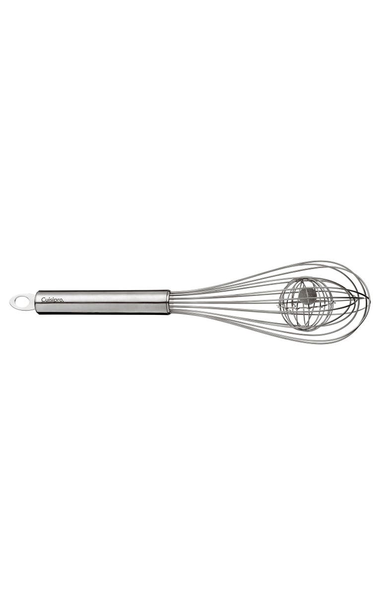 CUISIPRO 12 Inch Duo Whisk Stainless Steel Ball Whisk Solid Handle, Alternate, color, Silver