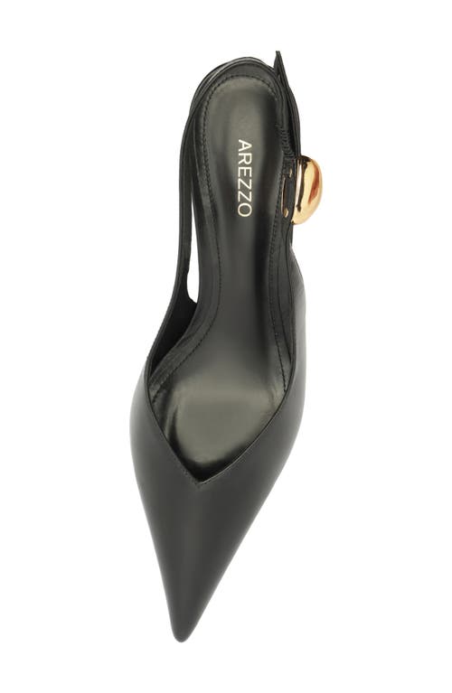 Arezzo Farrah Slingback Pointed Toe Pump In Black