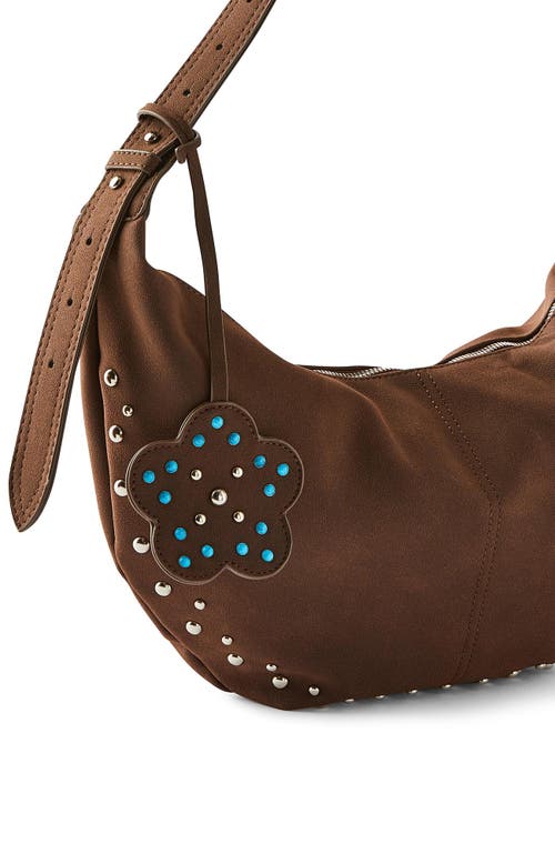 Rubi Shoes Gracie Collection Underarm Bag In Choc Studs Flower