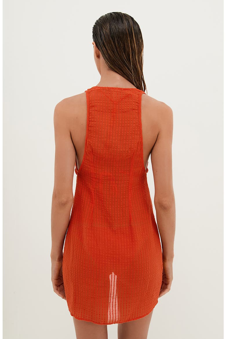 Mita Cotton Cover-Up Minidress, Alternate, color, ORANGE