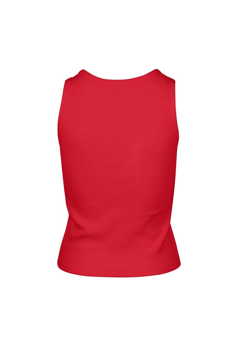 Women's '47  Scarlet San Francisco 49ers Cropped Straight Cut Ribbed Baby Tank Top, Alternate, color, Scarlet