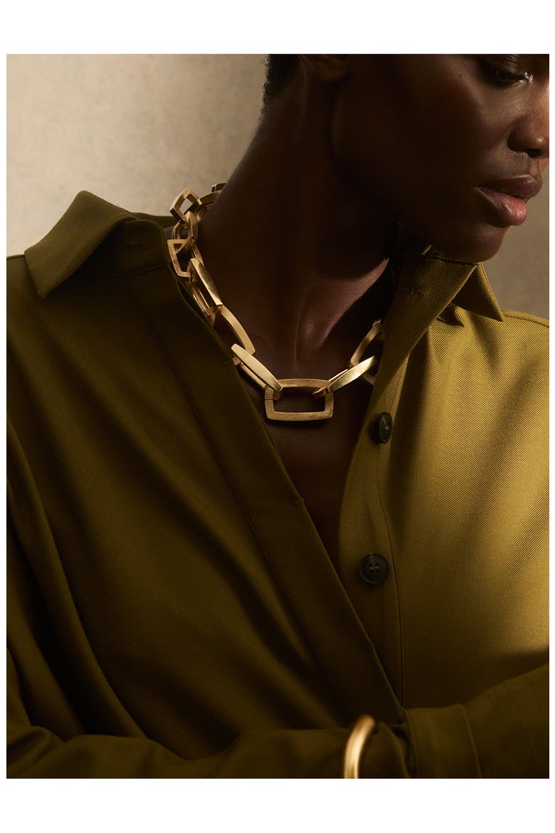 Gloria Graphic Necklace, Alternate, color, GOLD / SILVER TONE