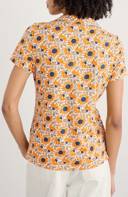 Seasalt Cornwall Wavecrest Floral Knit Top In Orange