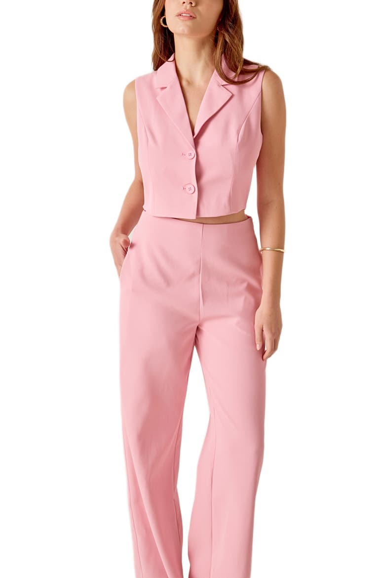 Sleeveless Wide Leg Jumpsuit, Alternate, color, PINK
