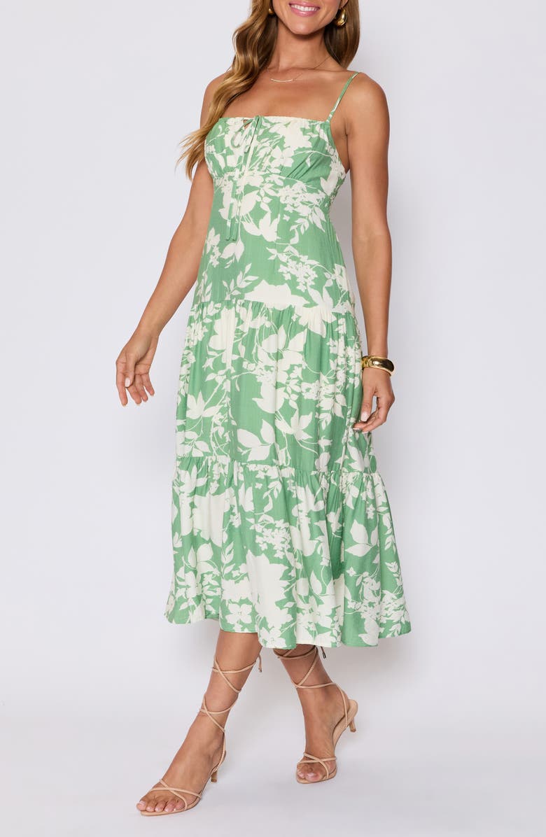 VICI Collection Abigail Floral Sundress, Alternate, color, Green/ Cream