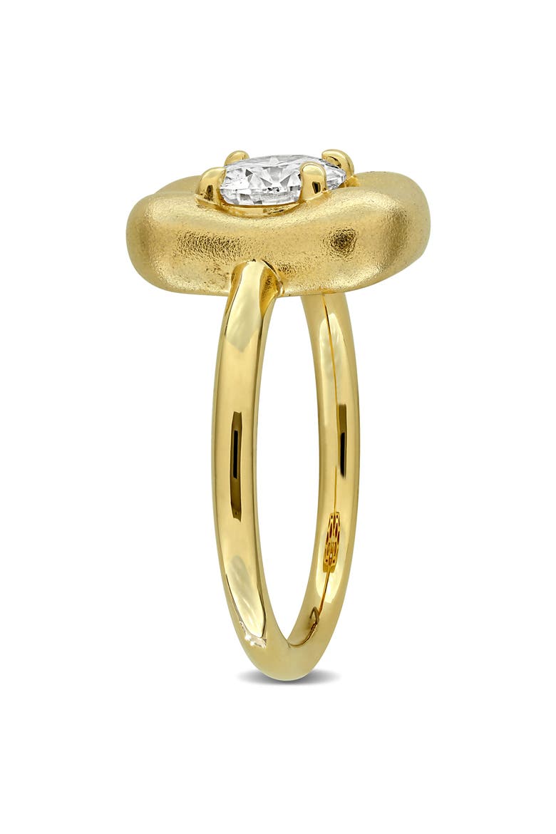 Created Moissanite Solitaire Ring, Alternate, color, GOLD