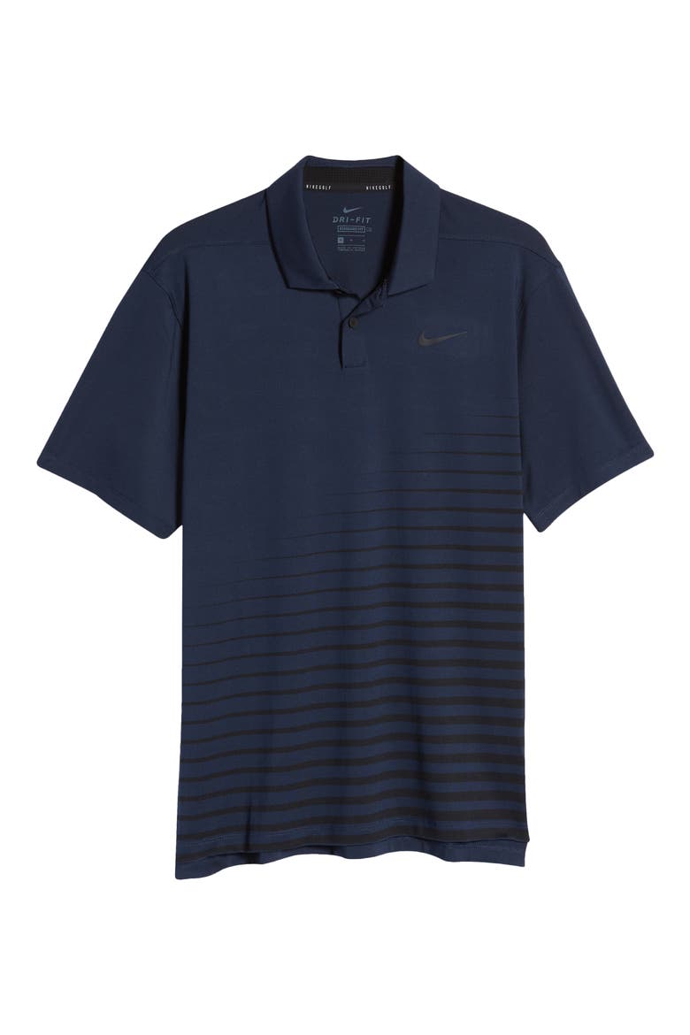 Nike Dri-FIT Vapor Stripe Golf Polo, Alternate, color, OBSIDIAN/ BLACK/ BLACK