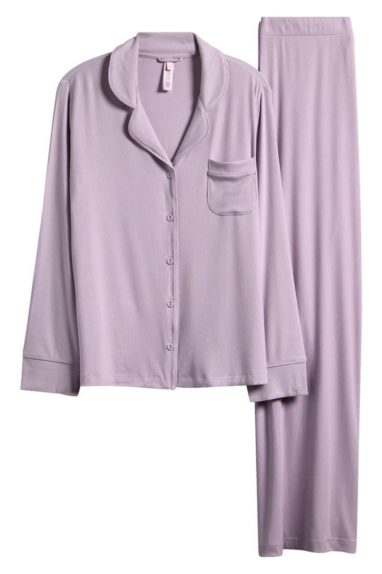 Soft Lounge Rib Sleep Set, Main, color, IRIS MICA