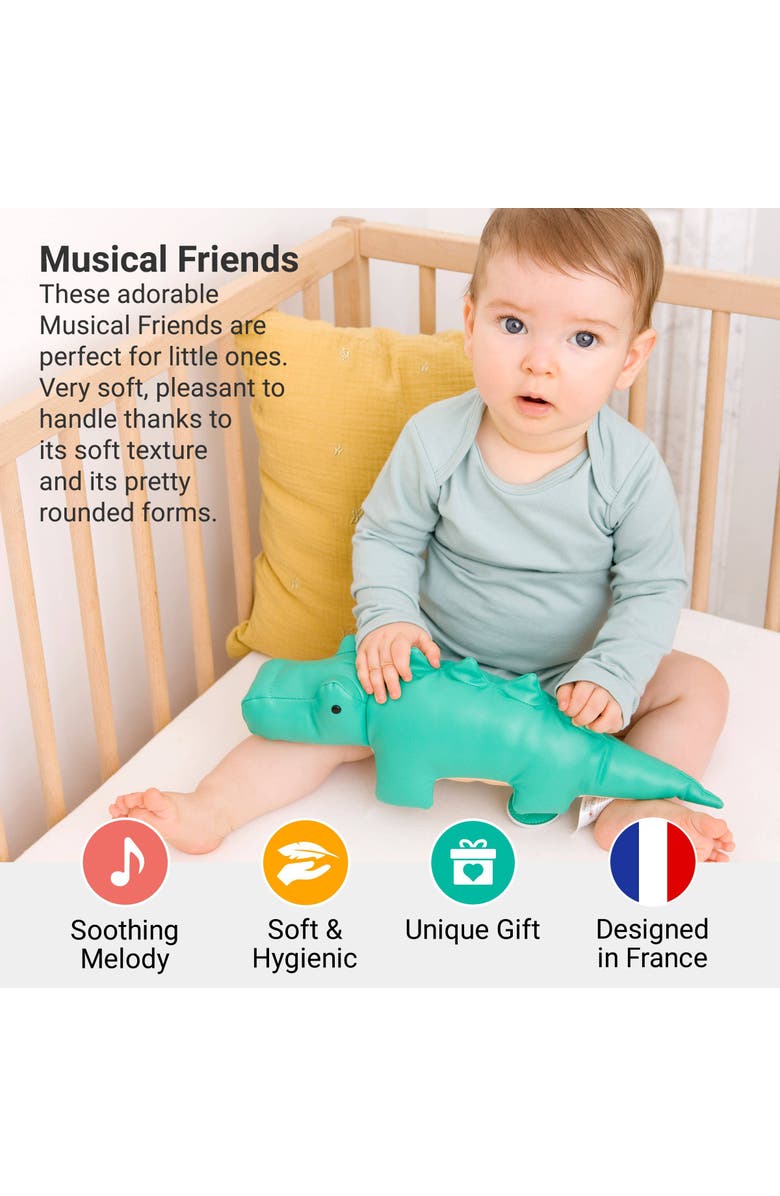 Little Big Friends Musical Animals - Crocodile, Plush Baby Music Box, Nursery Toy, Alternate, color, Green