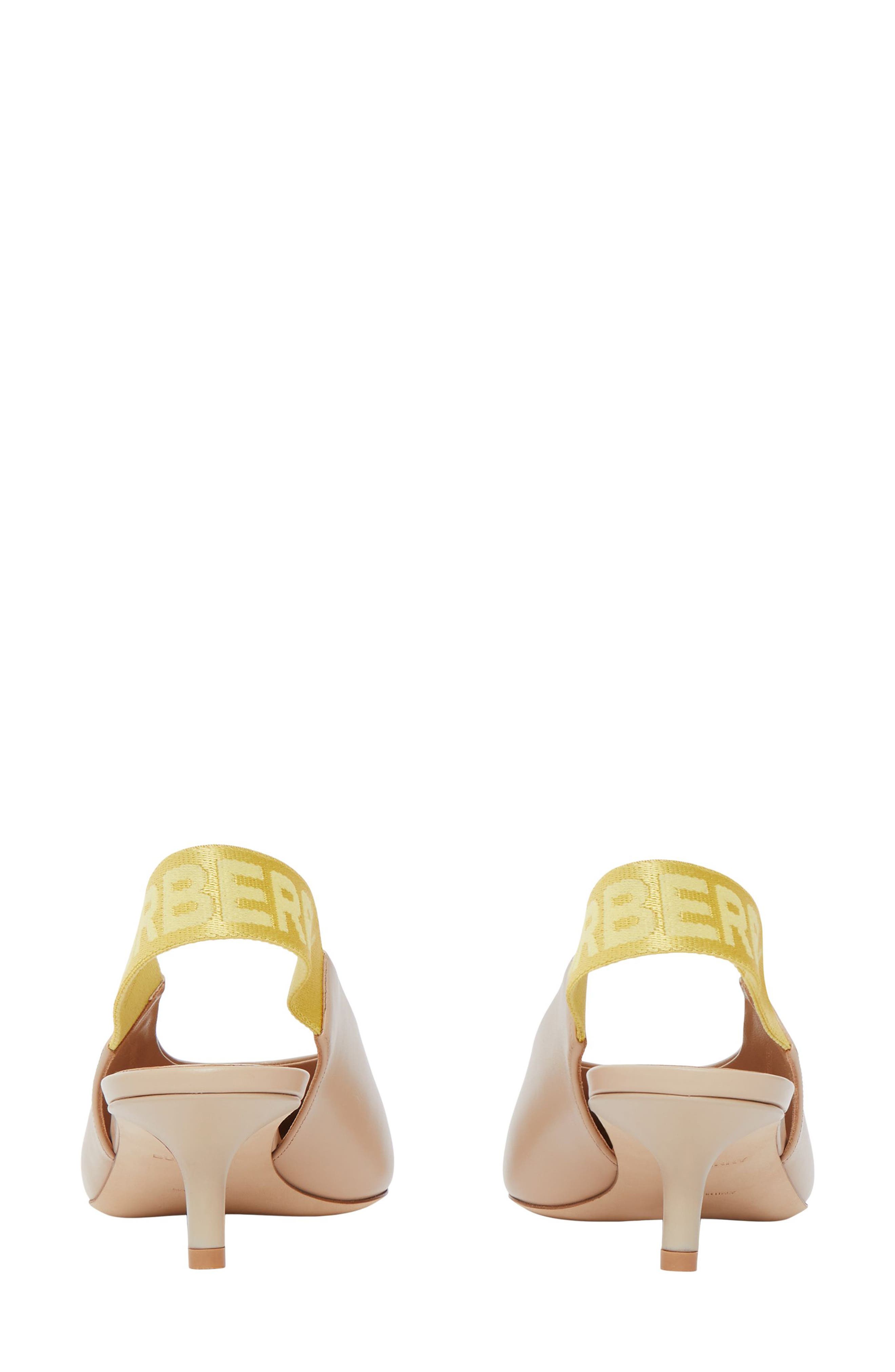 Burberry Malindar Leather Slingback Pointed Toe Pump, Alternate, color, 