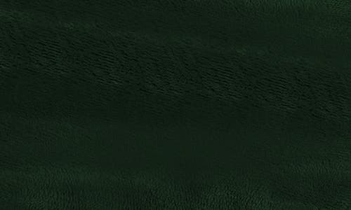 Woven & Weft Faux Shearling Fleece Throw Blanket In Green