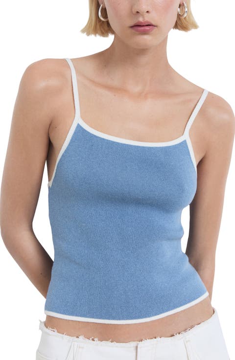 Contrast Trim Strappy Back Camisole