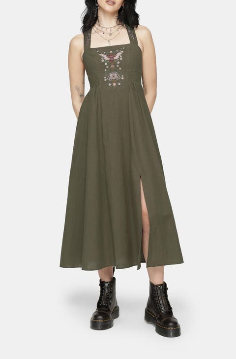 Siora Folklore Embroidered Midi Dress