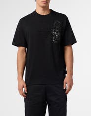 PHILIPP PLEIN Round Neck T-Shirt Skull Stones Men
