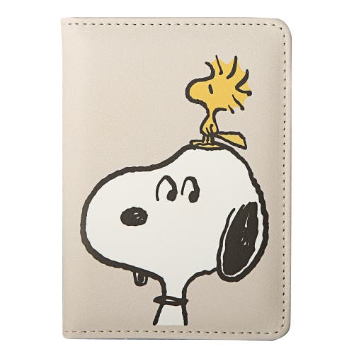 Peanuts Snoopy Woodstock Passport Holder In Neutral