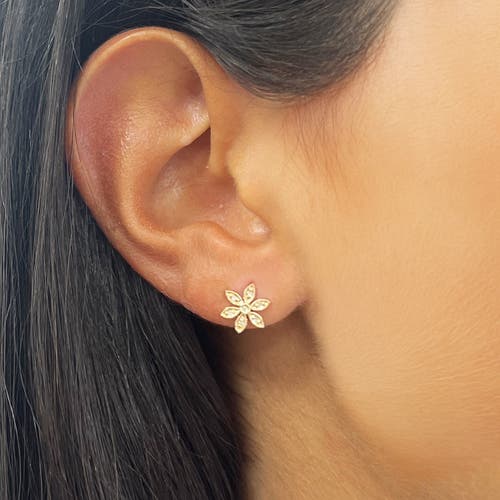 The Lovery Fine Jewelry Diamond Flower Stud Earrings In Gold