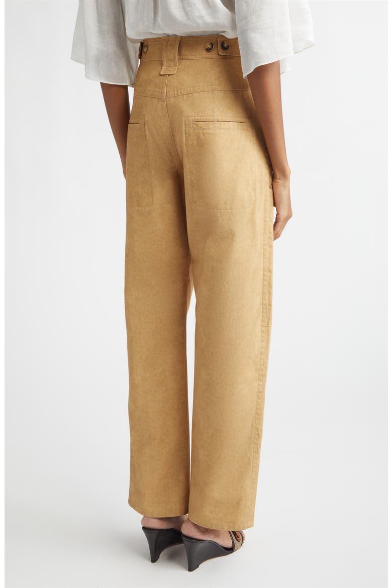 Rhil Straight Leg Cotton Pants, Alternate, color, BEIGE