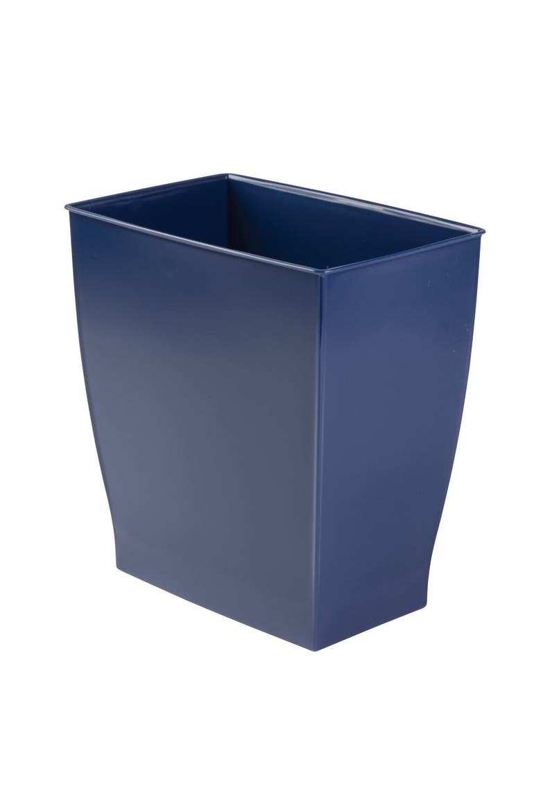 Rectangular Trash Can, 2.5 Gallon / 9.5 Liter, 4-Pack, Navy, Made in USA, Alternate, color, Navy