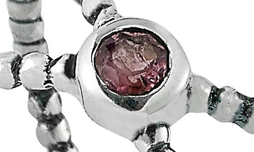 Samuel B. Silver 0.15 Ct. Tw. Pink Tourmaline X Ring In Pink