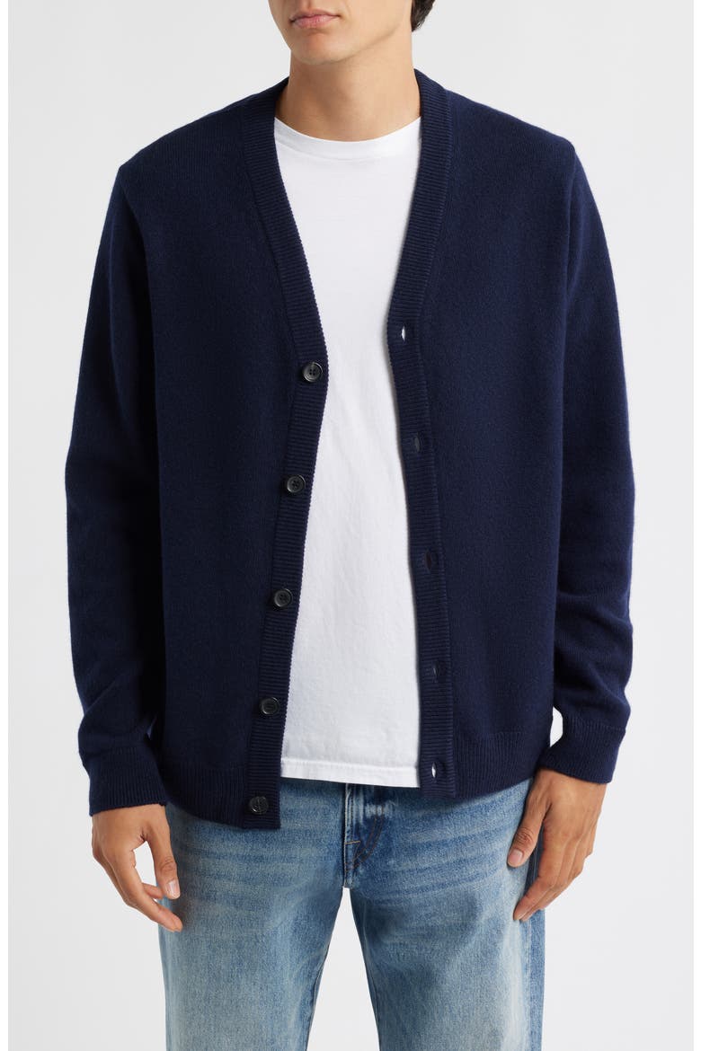 Merino Wool Cardigan, Alternate, color, VERY DARK NAVY