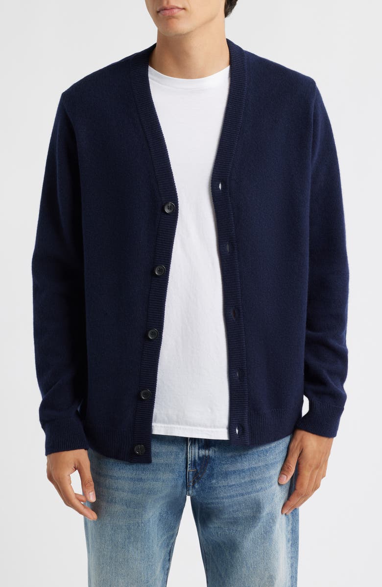 PS Paul Smith Merino Wool Cardigan, Alternate, color, Very Dark Navy