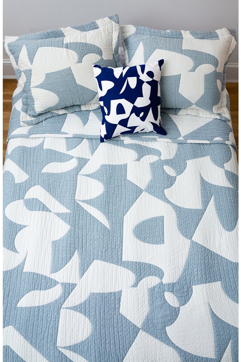 Hepta Coverlet & Shams Set, Main, color, BLUE