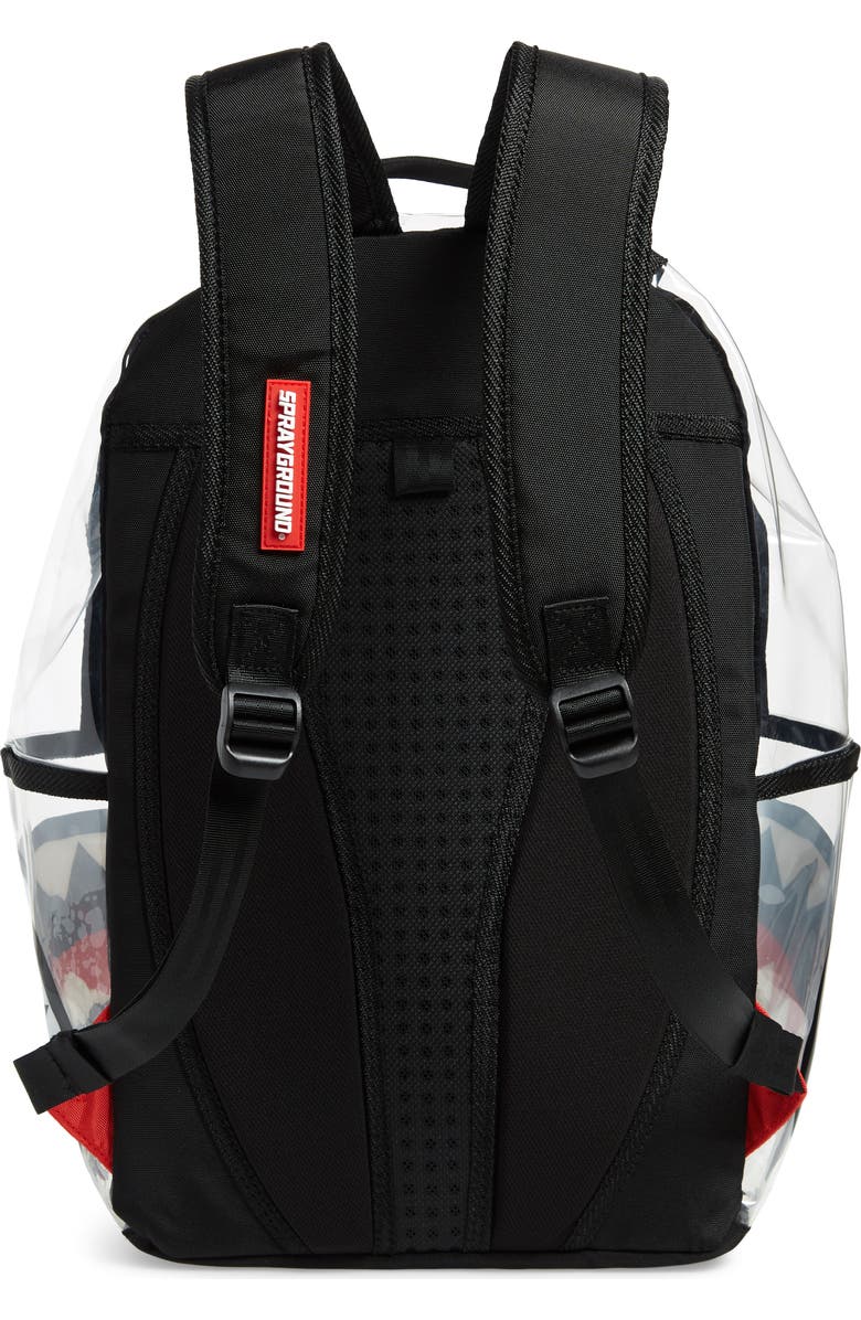Sprayground 20/20 Double Cargo Side Shark Clear Backpack, Alternate, color,