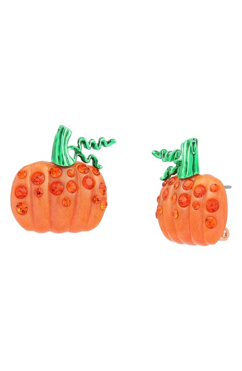 Pumpkin Stud Earrings