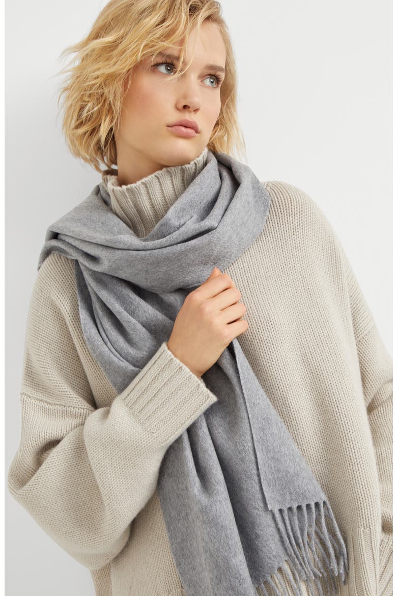 Double knit scarf, Alternate, color, Medium Grey