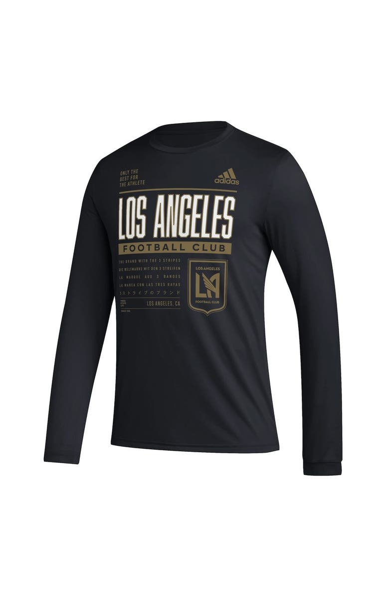 adidas Men's adidas Black LAFC Club DNA Long Sleeve AEROREADY T-Shirt, Alternate, color,
