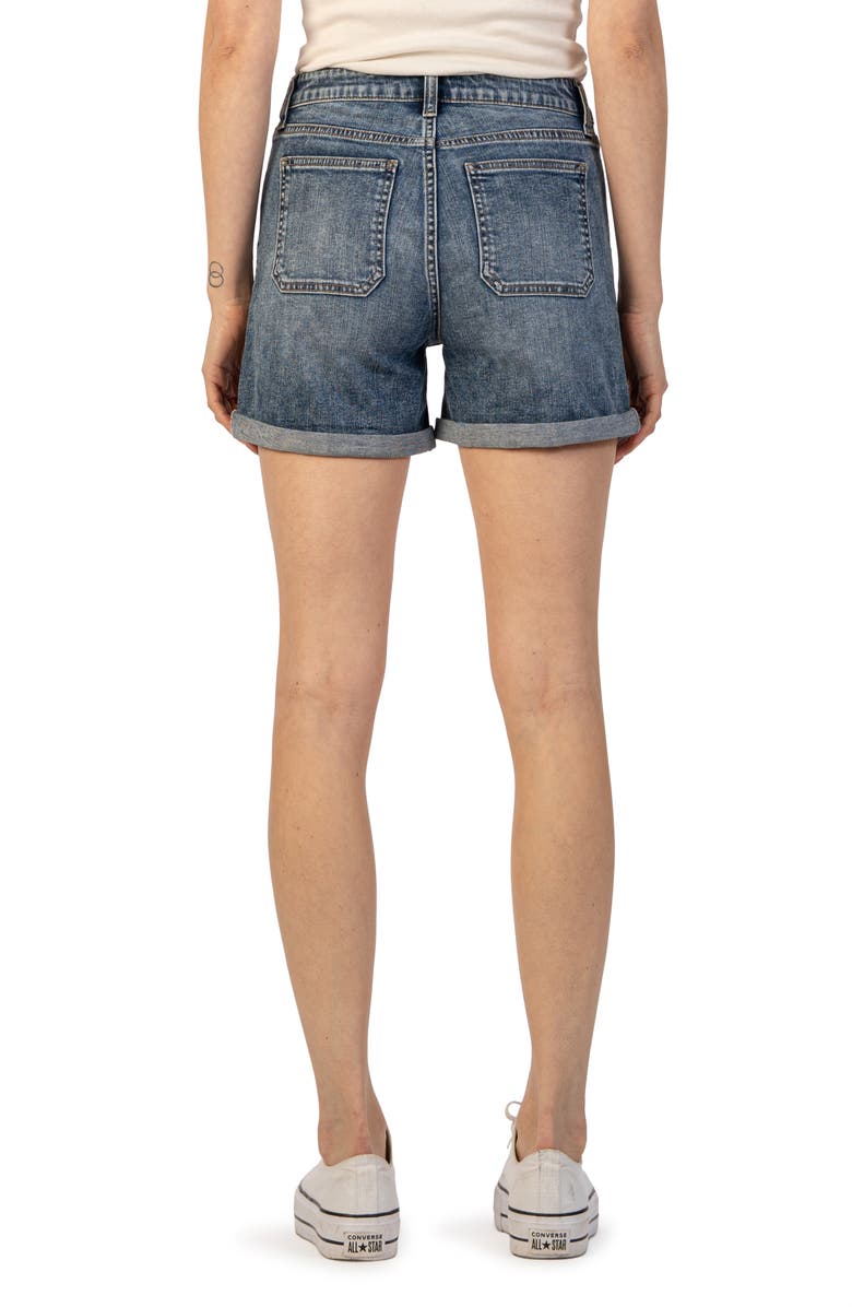 KUT from the Kloth Jane Cuff High Waist Denim Shorts, Alternate, color, 